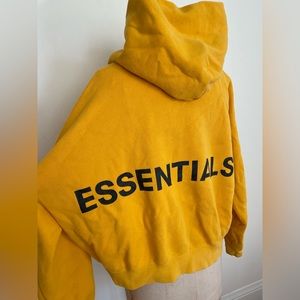 yellow fear of god hoodie